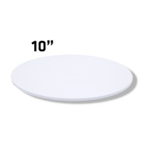 10" White Masonite (MDF) Round Cake Board