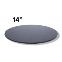 14" Inch Black Masonite (MDF) Round Cake Board