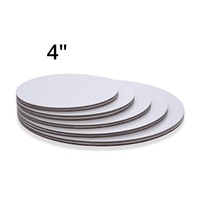 4" White Round Cardboard Cake Board
