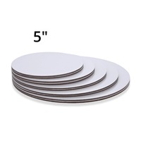 5" White Round Cardboard Cake Board