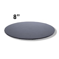 8" Black Masonite (MDF) Round Cake Board