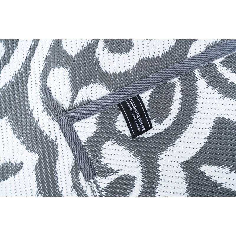 Buy Outdoor Rug Lisboa Grey And White MyDeal