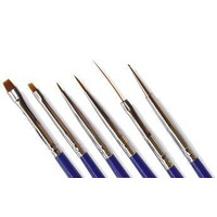 Nail Art Brush Set 6pcs - Purple