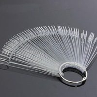 Display Key Ring - Square Tips 50ct (Natural/Clear/Black)