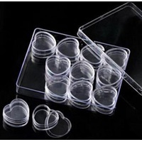Small Plastic Clear Jar - Heart Shape 12pcs Pack