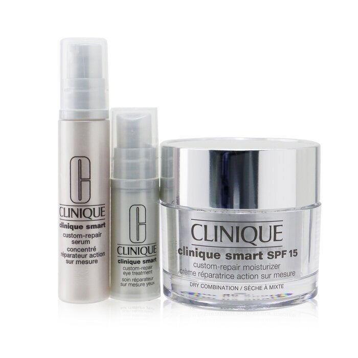 CLINIQUE - Skincare Specialists Clinique Smart Custom-Repair Set: Moisturizer SPF 15 50ml + Serum 10ml + Eye Treatment 5ml