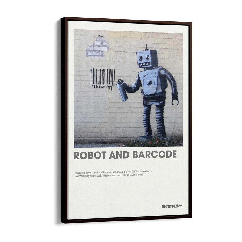 Banksy "Robot & Barcode" Graffiti Gallery Wall Art MyDeal