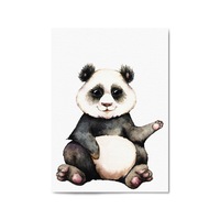 Cartoon Panda Cute Nursery Baby Animal Art