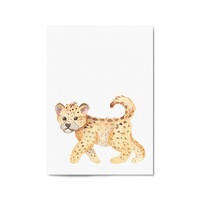 Cartoon Leopard Cute Nursery Baby Animal Art #1
