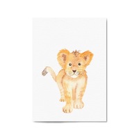 Cartoon Lion Cub Cute Nursery Baby Animal Art #2
