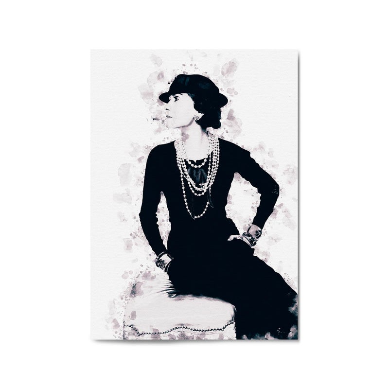 Buy Coco Chanel Portrait Ink Drawing Wall Art - MyDeal