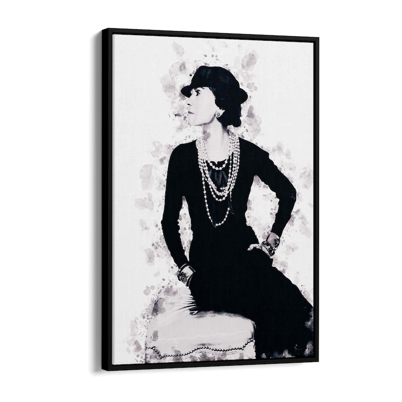 Coco Chanel Portrait Ink Drawing Wall Art - MyDeal