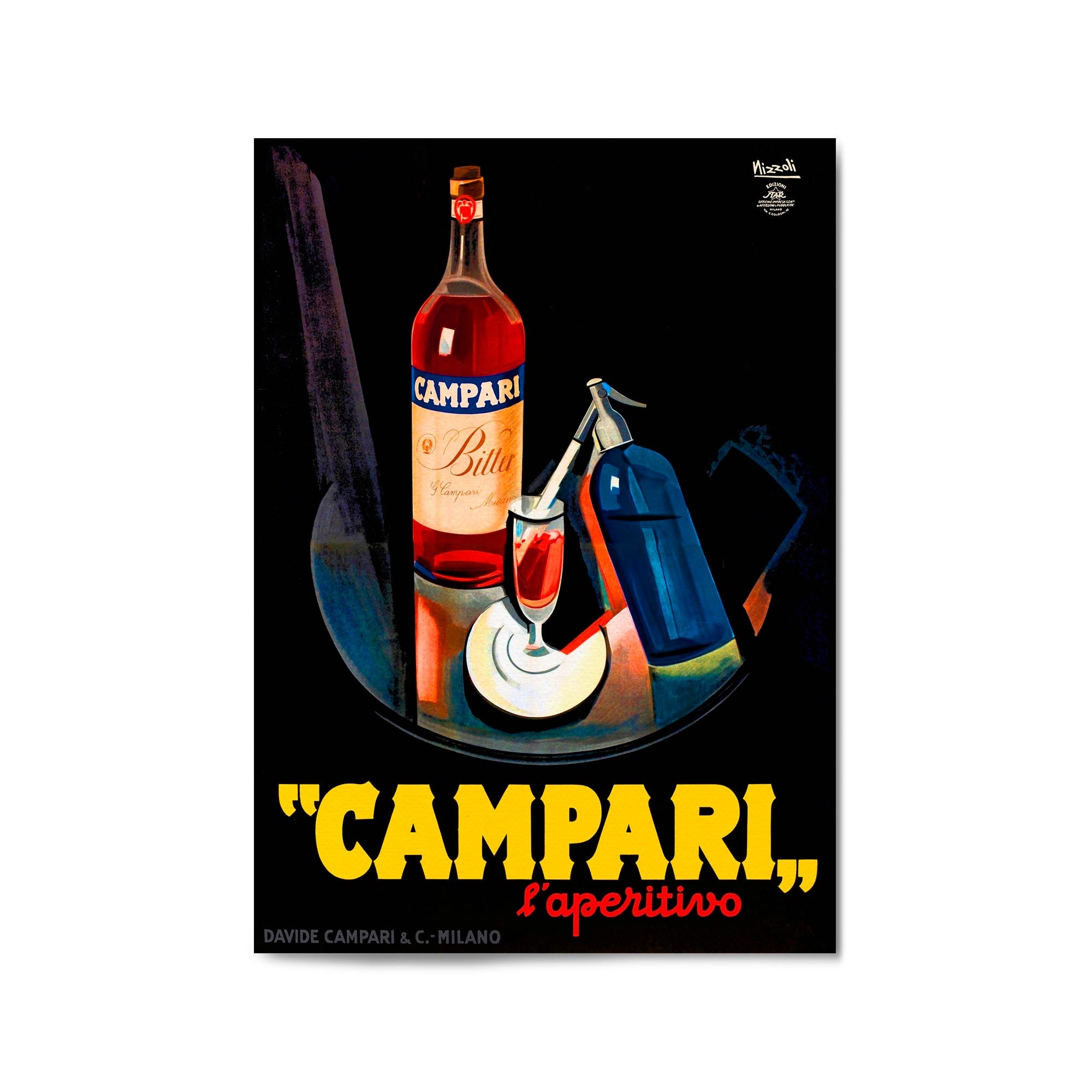Vintage Campari Advert Italian Restaurant Wall Art #3