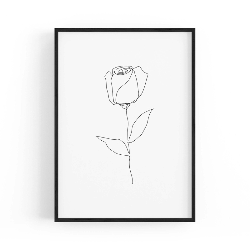 Buy Minimal Floral Drawing Flower Abstract Wall Art #4 - MyDeal