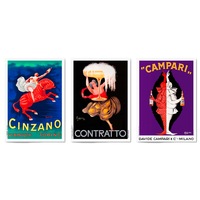 Set of Italian Vintage Cafe Restaurant Drink Wall Art