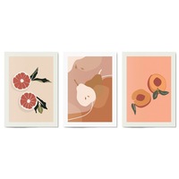 Set of Retro Fruit Kitchen Cafe Restaurant Wall Art