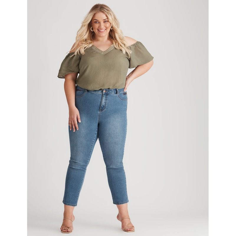 Buy BeMe Plus Size Womens Jeans Full Length Lift And Sculpt Jeans