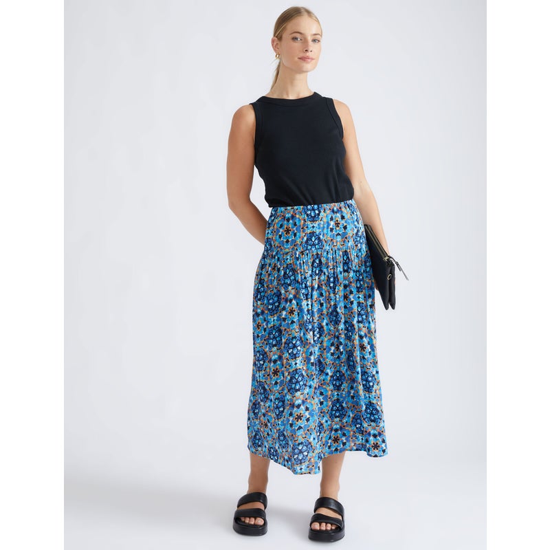 Buy KATIES - Womens Skirts - Soft Printed Pull On Maxi Skirt - MyDeal