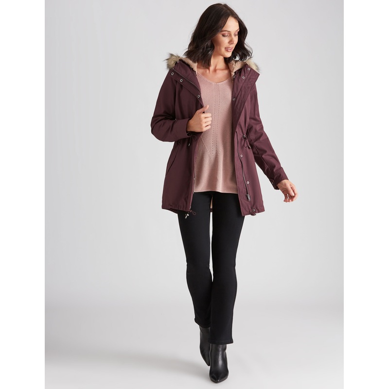 Buy KATIES Womens Jackets & Vests Fleece Lined Anorak MyDeal