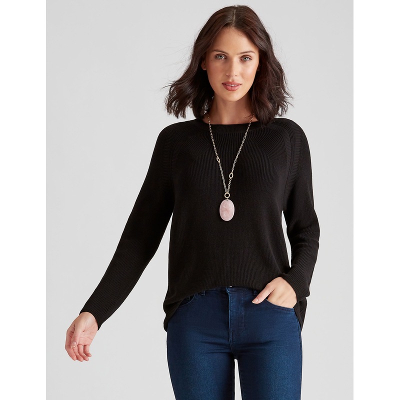 Buy KATIES Womens Jumper Cotton Blend Fine Knit Raglan Jumper MyDeal