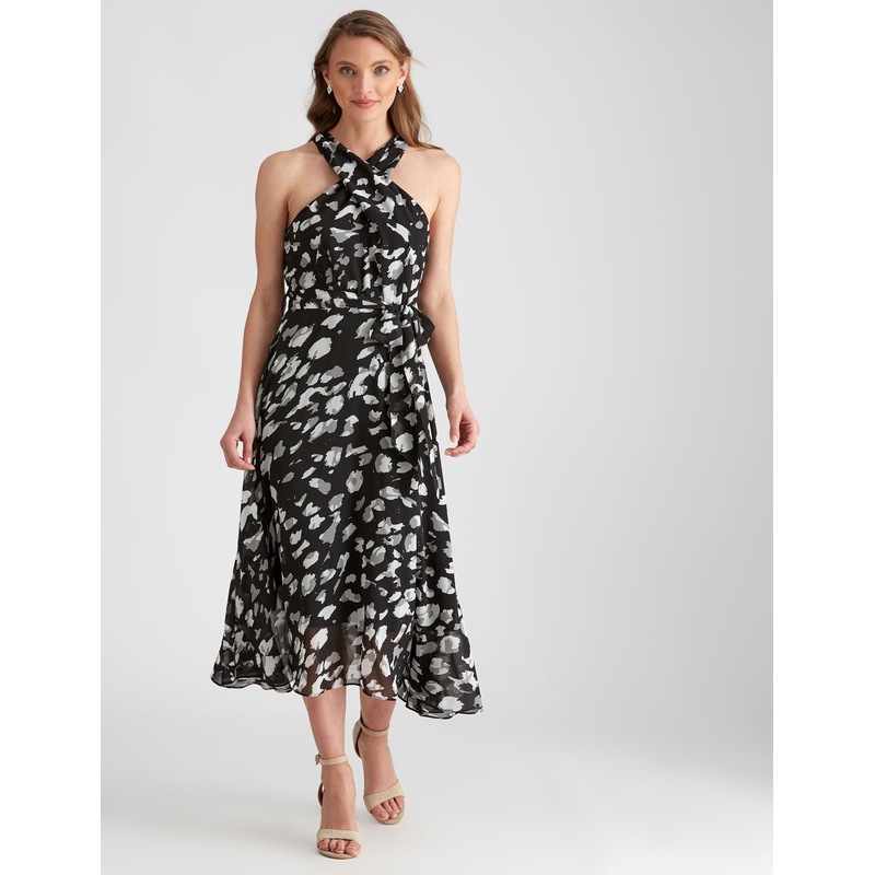 Buy Liz Jordan Womens Dresses Cross Neck Dress MyDeal