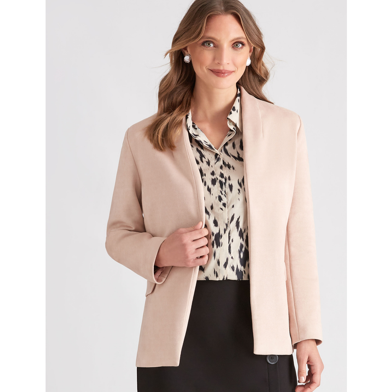 Buy Liz Jordan - Womens Jacket - L/S E2e Suedette Jacket - MyDeal