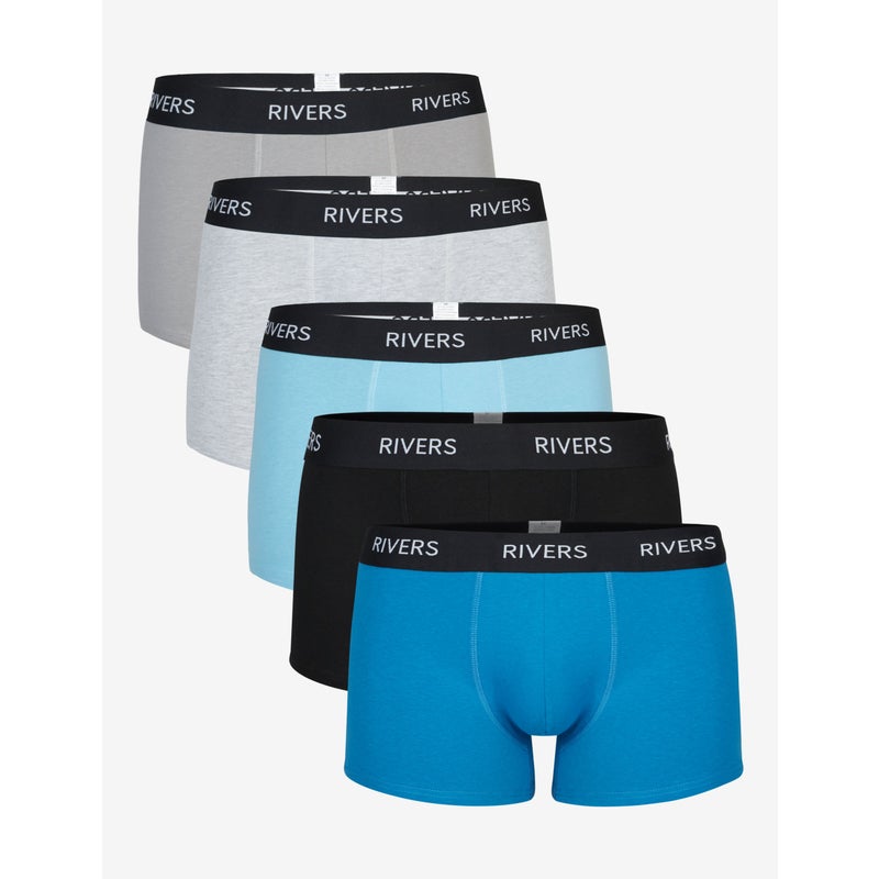 Mens Rivers 5 Pack Boxer Fashion - MyDeal