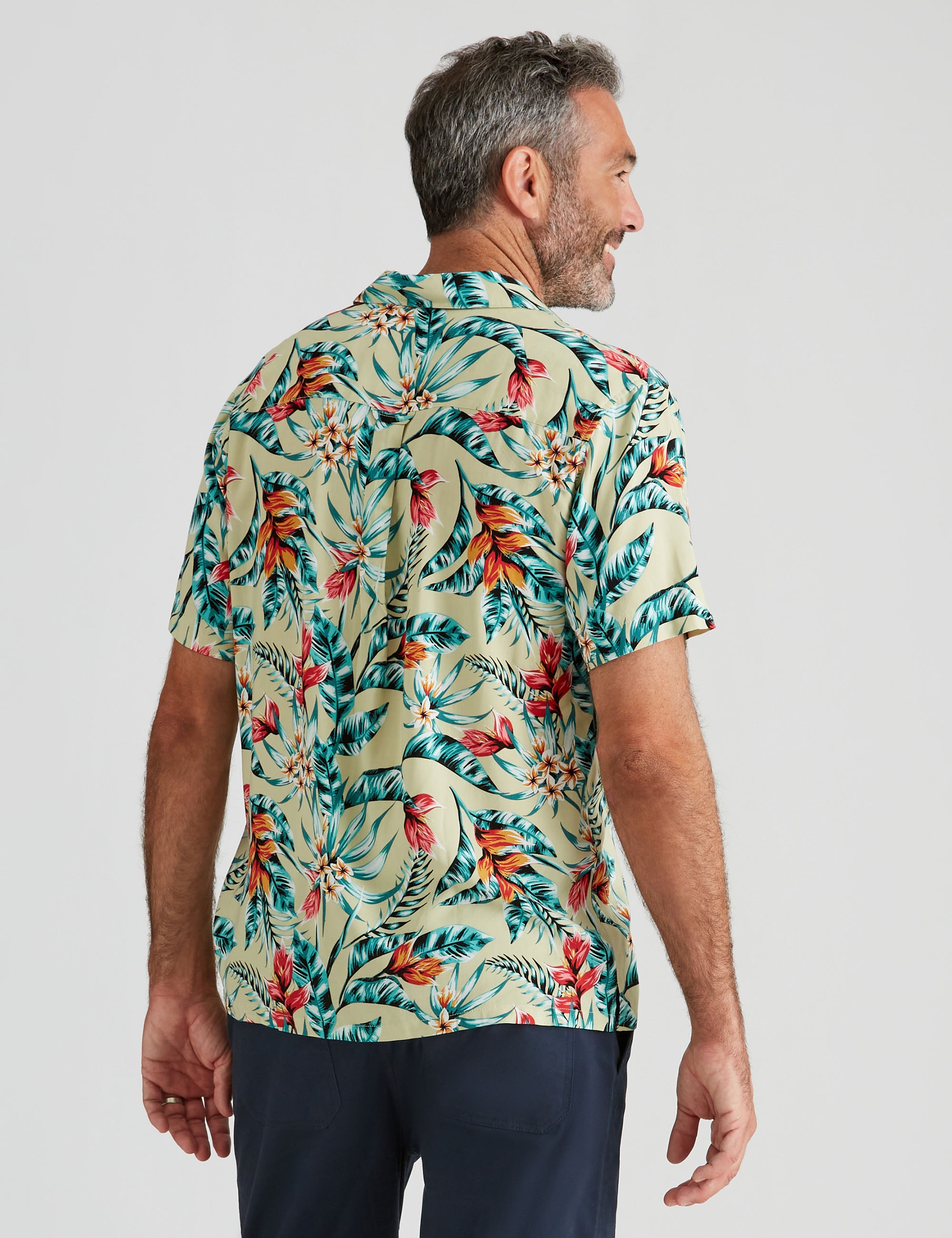 rivers short sleeve printed cuban shirt