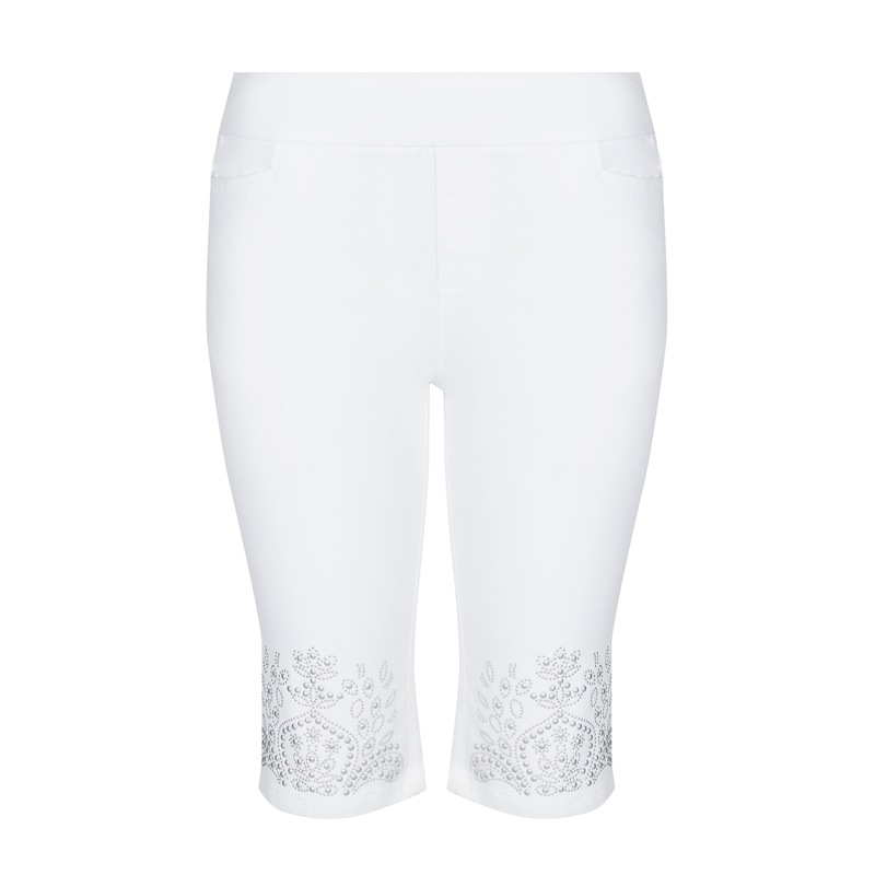 Buy MILLERS Womens White Shorts Summer Cotton Knee Length