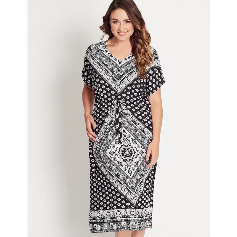 Women's Katies Kaftan Tie Waist Maxi Dress Buy Dresses 9336769331767