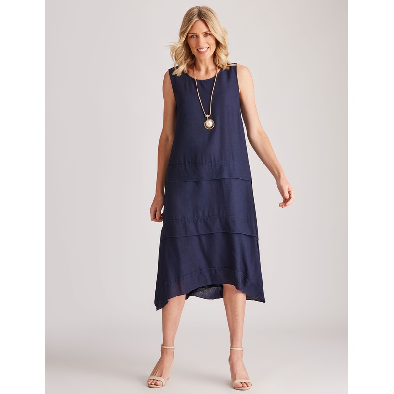 Buy NONI B - Tiered Linen High Low Dress - MyDeal