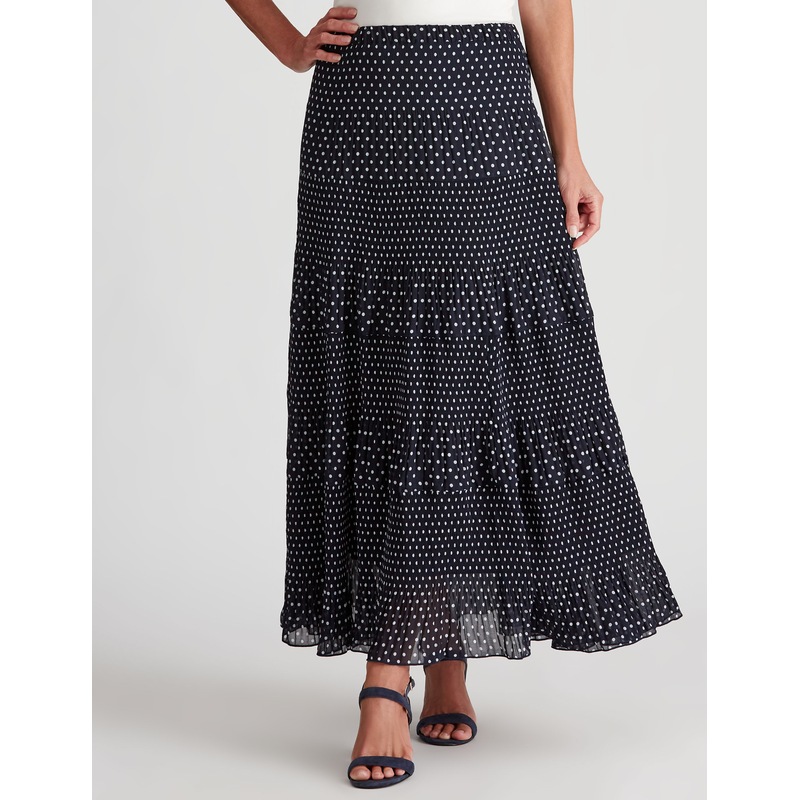 Buy NONI B Womens Skirts Tiered Pleat Spot Skirt MyDeal