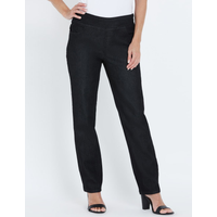 Noni B - Womens Jeans - Black Pull On - Solid Cotton Pants - Casual Fashion