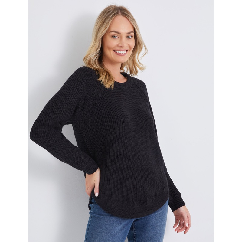 Buy RIVERS Womens Jumper Rib Curve Hem Jumper MyDeal