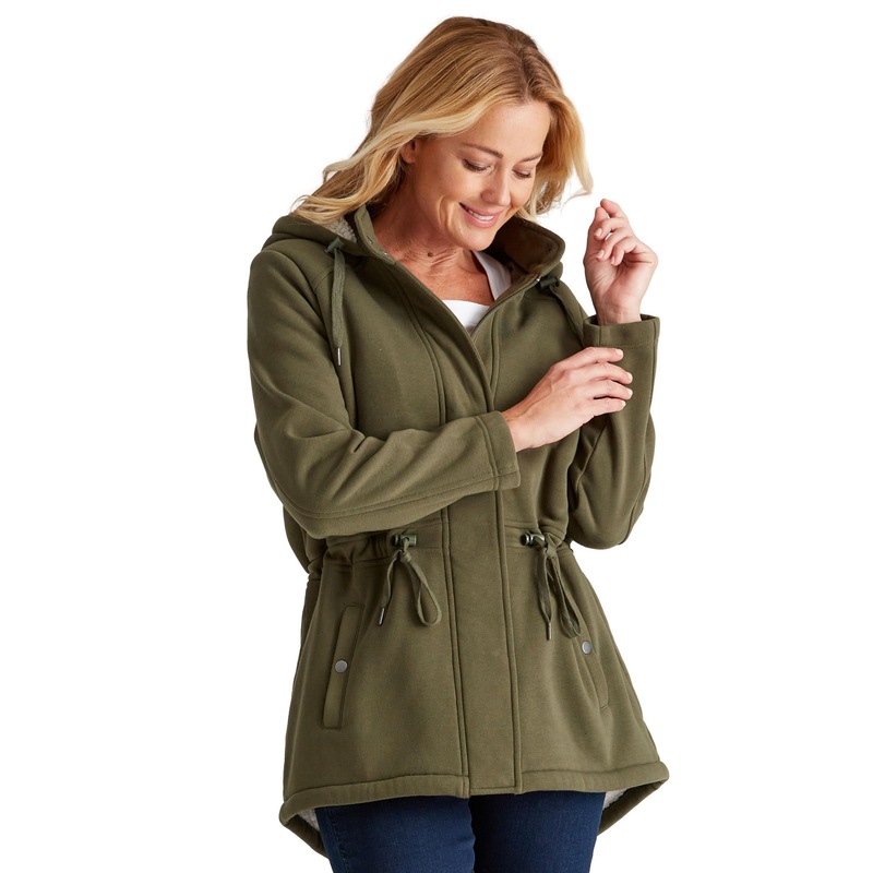 Buy rivers Womens Jacket Winter Green Parka / Coat Jersey