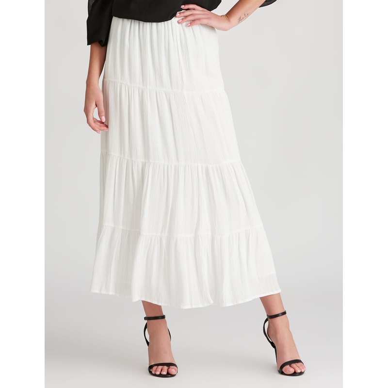 Buy Noni B Womens Skirts Tiered Cotton Lurex Maxi Skirt MyDeal