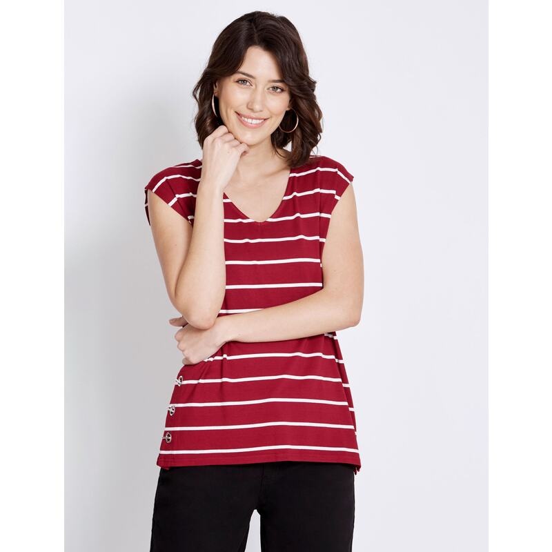 Women's Rockmans Extended Sleeve Soho Stripe Top Buy Women's Tops 300003653747