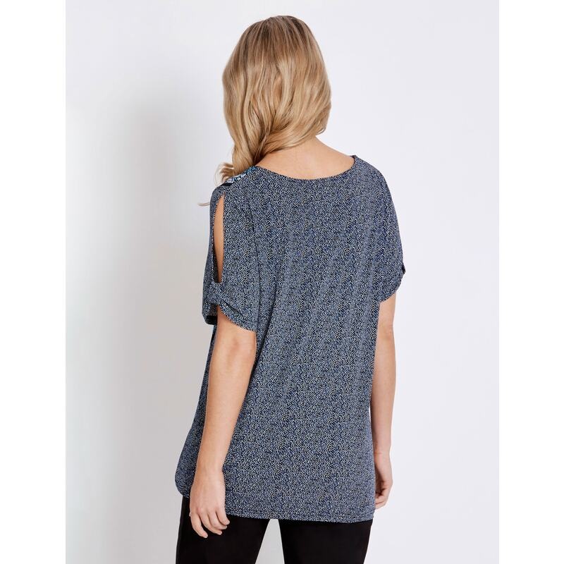 Women's Rockmans Short Twist Sleeve Print Top Buy Women's Tops 300003731094