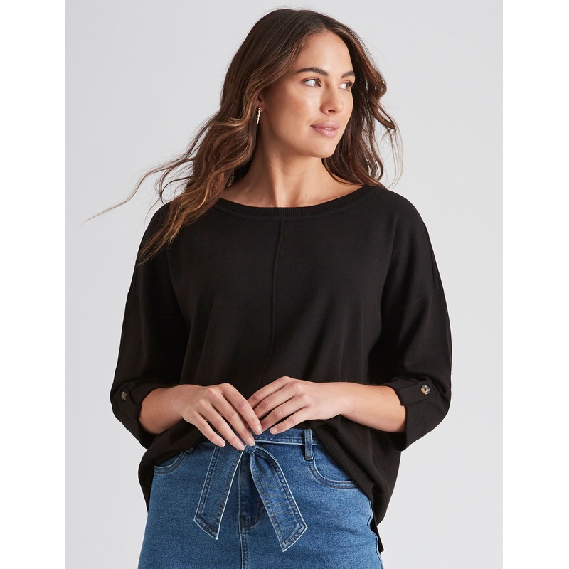 Buy Womens Katies Cotton Button Back Cuff Trim Jumper Cardigans