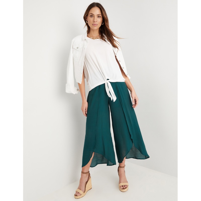 Buy KATIES Womens Pants Crop Double Layer Pants MyDeal