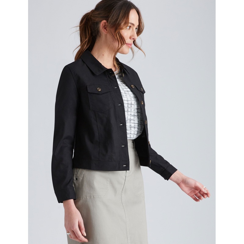 Buy KATIES Womens Jacket Linen Denim Style Jacket MyDeal