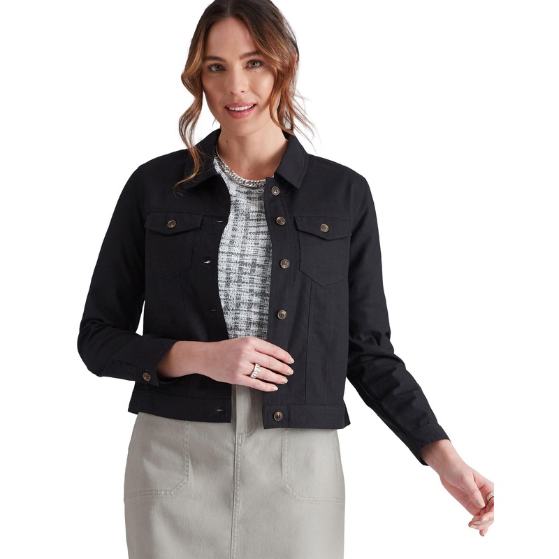 Buy KATIES Womens Jacket Linen Denim Style Jacket MyDeal
