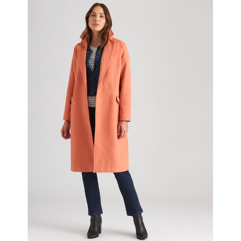 Buy Womens Katies Longline Belted Coat Clothing Coat Jackets Vests MyDeal