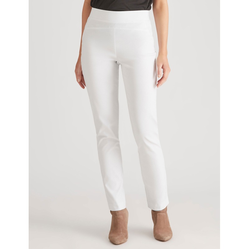 Buy KATIES Womens Pants White Regular Classic Ponte Pant High