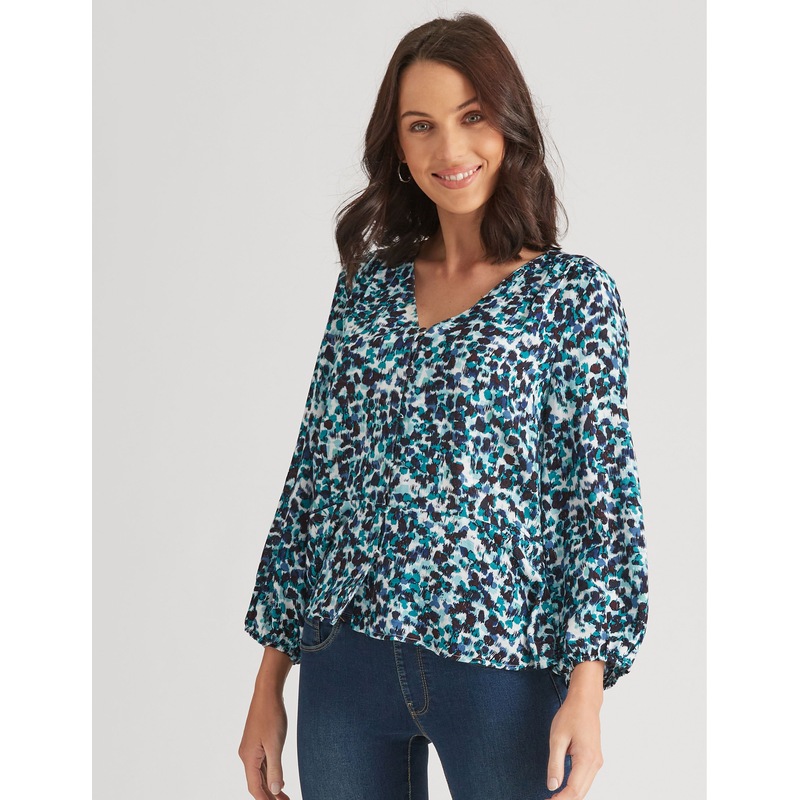 Buy KATIES Womens Tops Woven Peplum Top MyDeal