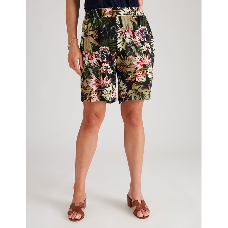 Buy MILLERS Womens Green Shorts Summer Clothing Mid Thigh Mid