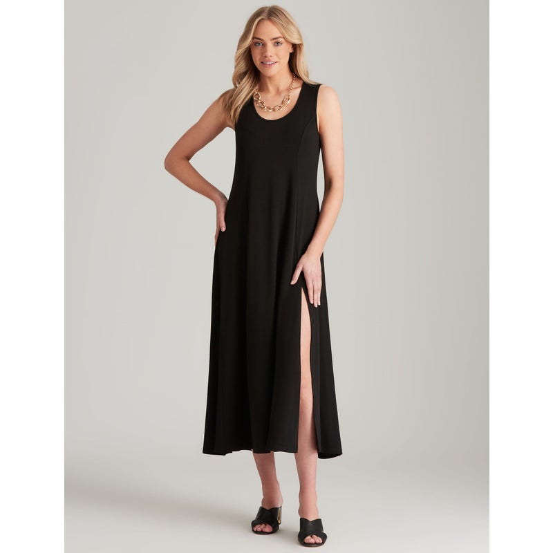 Buy NONI B - Womens Dress - Black - Maxi Dresses - Sleeveless - Split ...