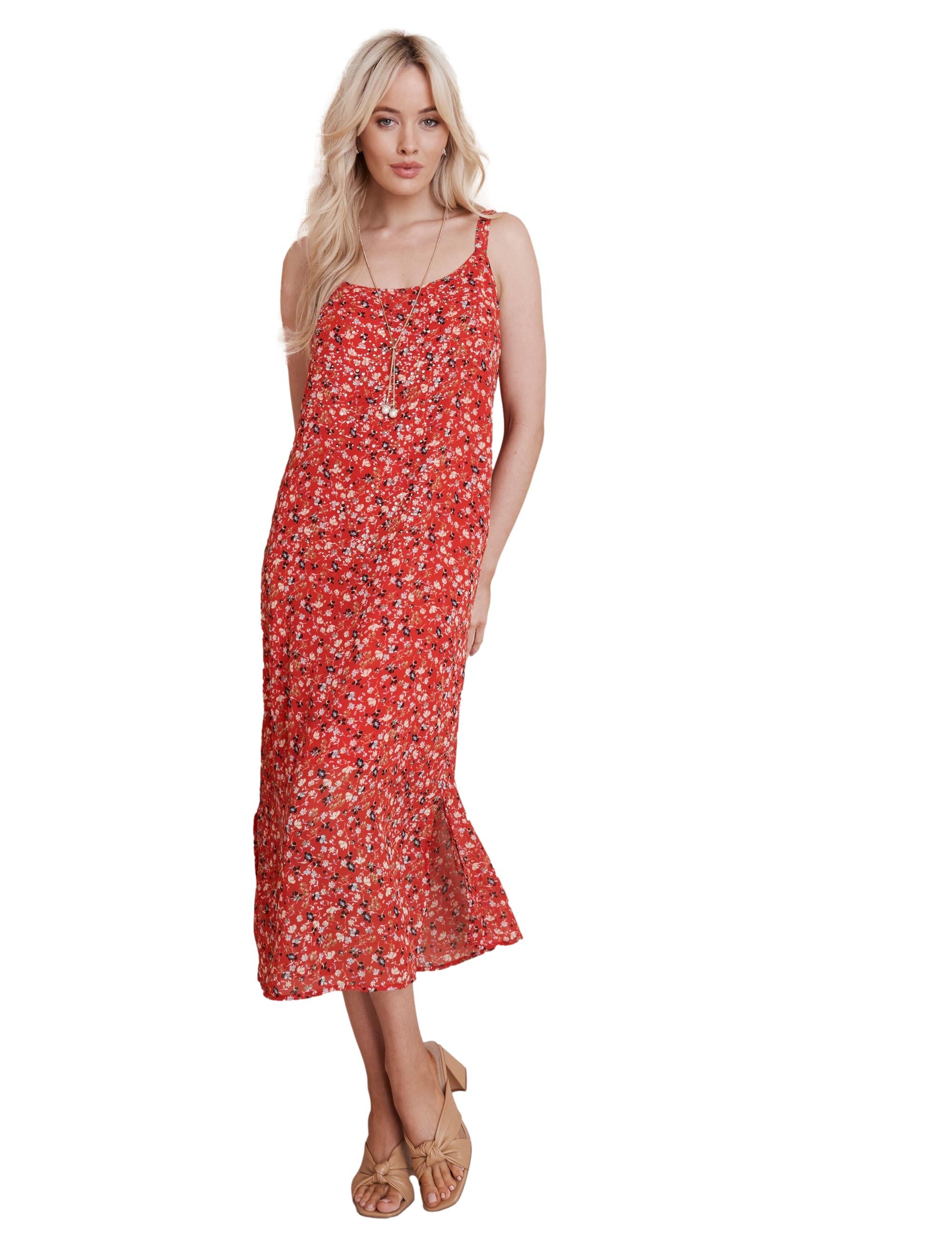 Buy NONI B - Womens Dress - Red - Maxi Dresses - Hotfix - Floral - Long ...