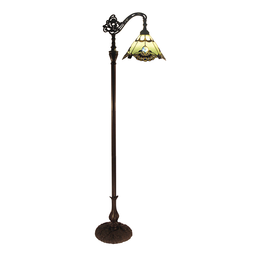 Benita Edwardian Tiffany Floor Lamp Jade