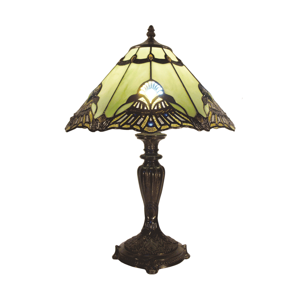 Benita Leadlight Tiffany Table Lamp - Jade